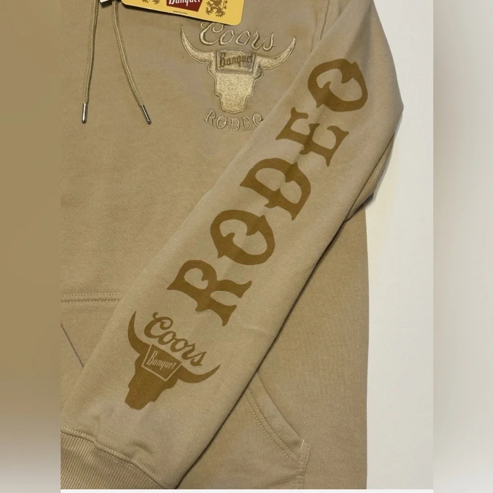 Coors Men’s Hoodie Rodeo Western Pullover Tan Logo 2025 | Size Large | NWT - Picture 4 of 9